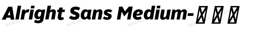 Alright Sans Medium字体转换